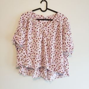 H&M Flowy Floral Petal Patterned Top
